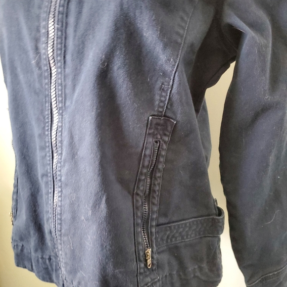 CBK Sports Women's Blue Jean Jacket With Pink Designs Size: Small Jacket  Coat - Picture 4 of 8